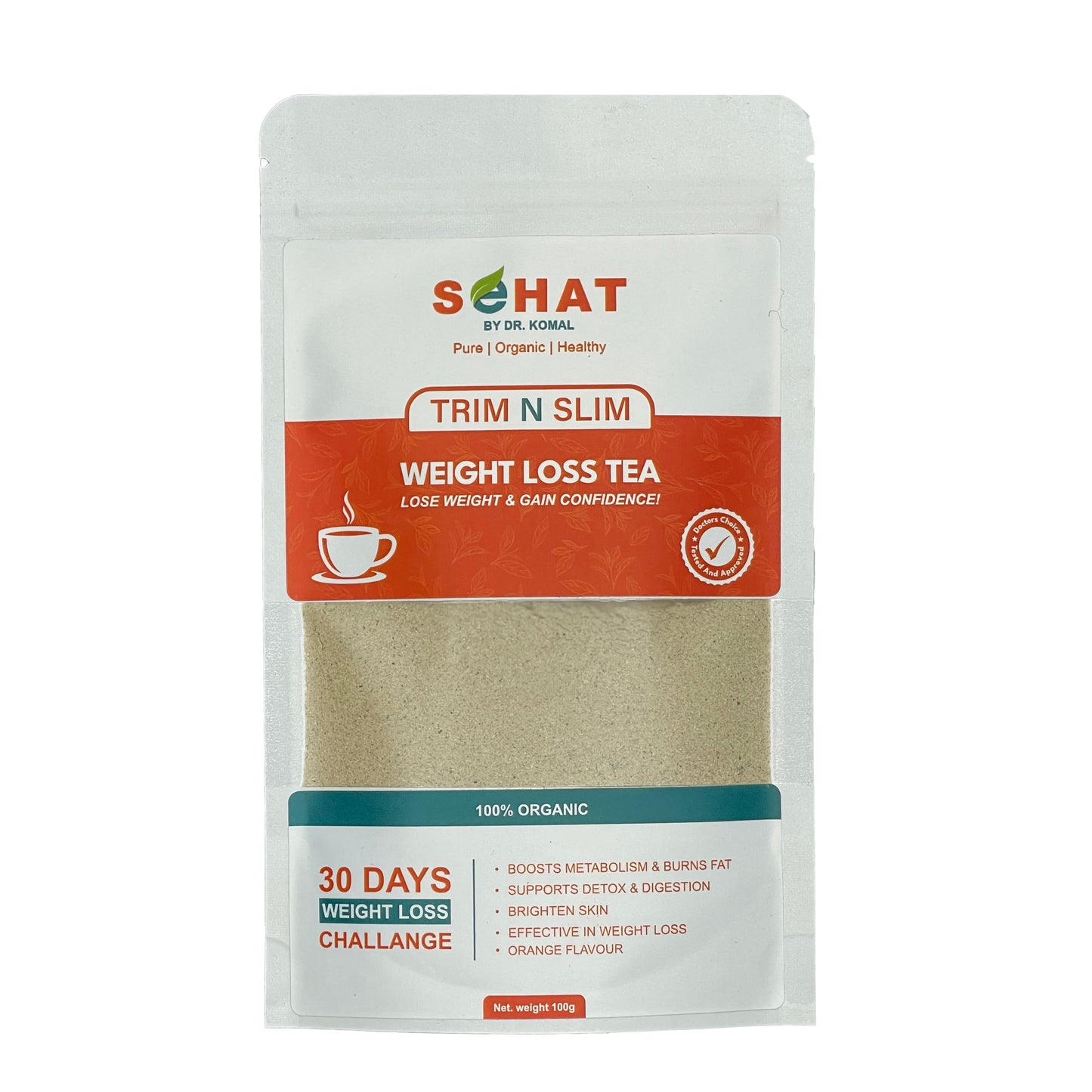 Pack of 2 – Trim n Slim Weight Loss & Skin Glow Tea | Sehat by Dr. Komal