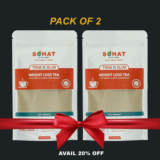 Pack of 2 – Trim n Slim Weight Loss & Skin Glow Tea  | Sehat by Dr. Komal