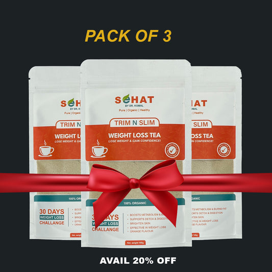 Pack of 3 – Trim n Slim Weight Loss & Skin Glow Tea  | Sehat by Dr. Komal